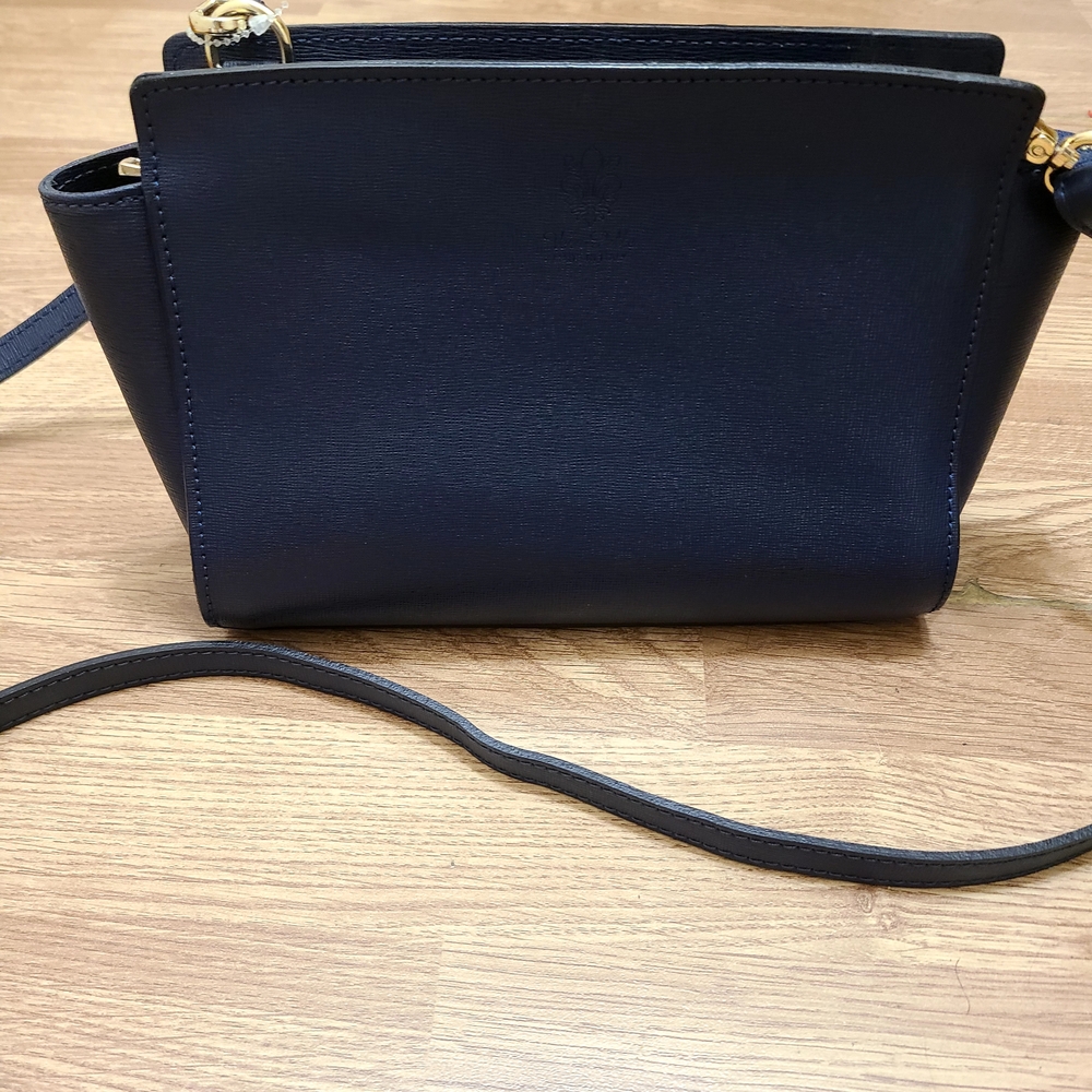 Vera Pelle Crossbody Genuine Leather Borse Hafele Made In Ita Blue